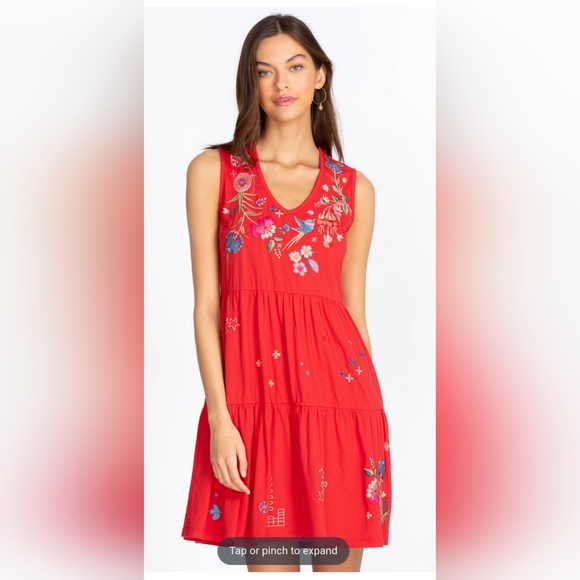 NWOT Johnny WAS Red dress - M - Picture 1 of 8
